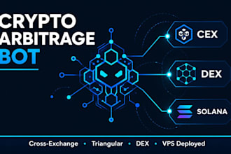 build crypto arbitrage bot, triangular arbitrage bot, dex arbitrage trading bot