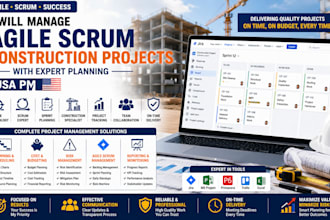 manage agile scrum construction projects with expert planning USA pm