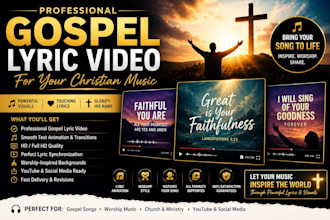 produce powerful gospel lyric video for youtube
