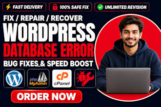 fix wordpress database error establishing database connection, bug fixes speed