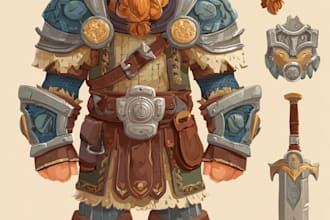 draw 2d game character or 2d character