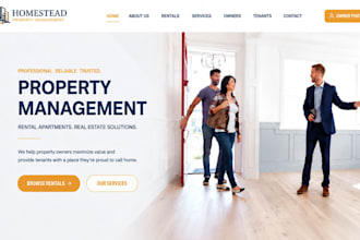 build wix property management website real estate website rental apartment