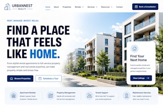 build wix property management website rental apartment real estate website