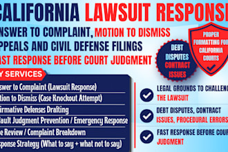 draft california lawsuit response, answer to complaint and motion to dismiss