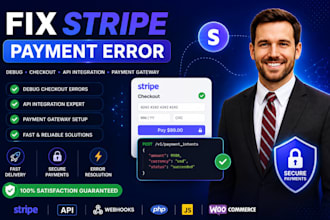 fix stripe payment error debug checkout api integration payment gateway