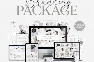 create simple professional branding kit in canva for brand, business or company