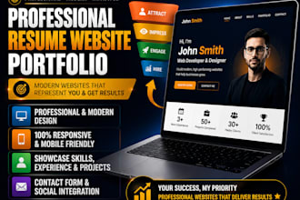 resume website, portfolio website, CV website, personal website, wordpress