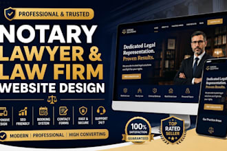 design lawyer attorney law firm and notary website in wordpress
