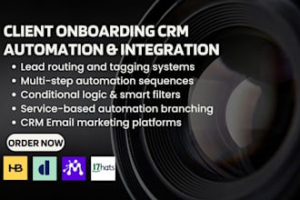 setup advanced CRM automation and integrations in honeybook dubsado 17hats moxie