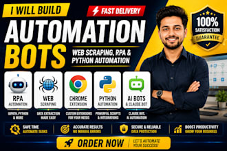 develop uipath rpa automation bots with power automate, blue prism, ai workflow