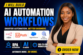 build uipath rpa bots with power automate, n8n, for business automation