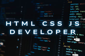 build a responsive HTML CSS javascript website or fix bugs