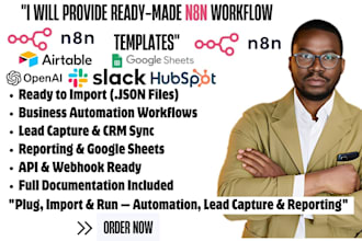 build ready made n8n workflow templates for lead capture and CRM sync