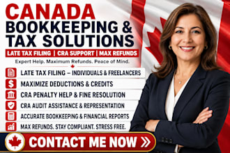 handle canada late tax filing bookkeeping cra fines refunds and deductions