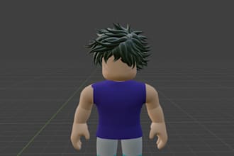 custom roblox ugc hair 3d model low poly