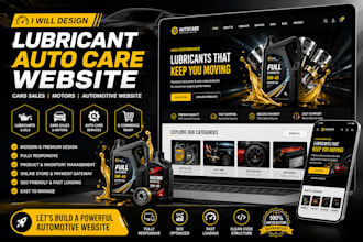 design lubricant auto care website cars sales motors automotive website