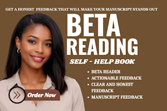 beta read your self help motivational book and give actionable reader feedback