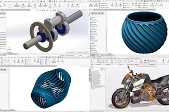 3d cad parametric model mechanical industrial product design in creo solidworks