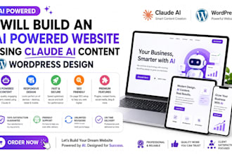 build an ai powered  website using claude ai content wordpress design