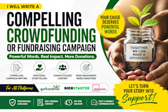 write a compelling crowdfunding or fundraising campaign