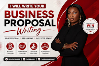 write professional business proposal, sponsorship proposal and investor proposal