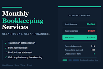 do bookeeping on quick books online