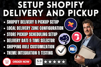 setup shopify delivery and pickup pickeasy buunto zapiet bird stellar parcelify