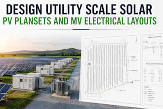 design utility scale solar pv plansets and mv electrical layouts