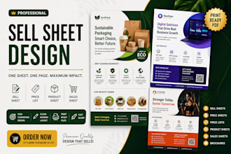 product sale sheet redesign price sheet, sell sheet price list design
