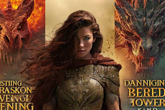 craft a mythical fantasy book cover with cinematic detail