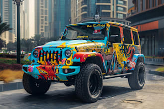 vehicle wrap, car wrap design