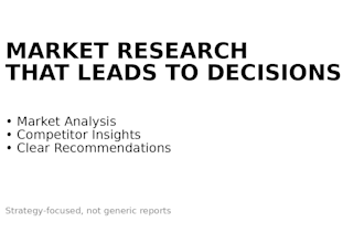 conduct market research and deliver a clear strategy report
