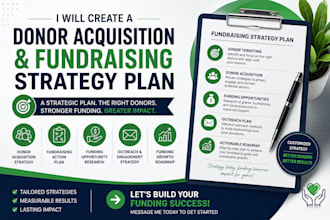 create a donor acquisition and fundraising strategy plan