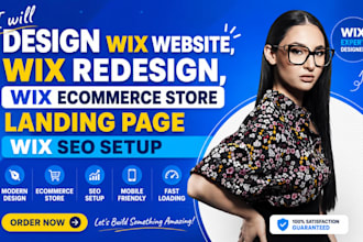 design wix website, wix redesign, wix ecommerce store landing page wix seo setup