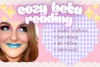 beta read your romantasy, romance, or low fantasy novel
