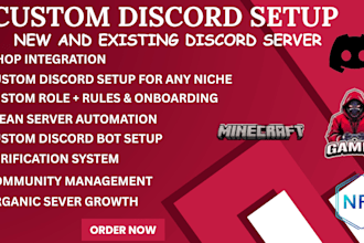 custom discord server setup gaming nft crypto discord automation bot whop setup