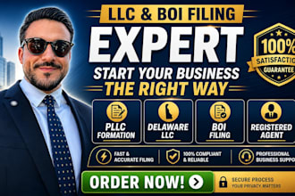 do pllc formation, boi filing, registered agent, delaware llc