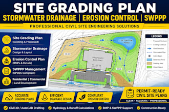 site grading plan stormwater drainage erosion control swppp