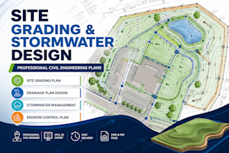 design site grading plan, stormwater drainage and erosion control