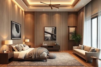 do interior design for bedroom and living room