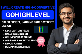 setup and manage gohighlevel website, email SMS automation sales funnel expert