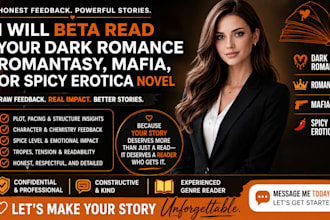 beta read your dark romance, romantasy, mafia, or erotica novel