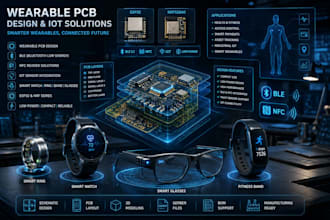 design wearable pcb, ble, nfc iot devices, esp32 based smart systems