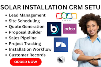 setup solar installation CRM jobnimbus aurora solar buildertrend odoo erp zoho