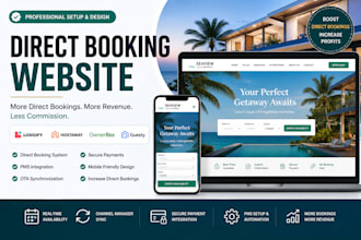 build direct booking website on lodgify, hostaway, ownerrez and guesty