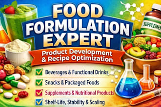formulate food formulation, vitamin and product development formulation chemist