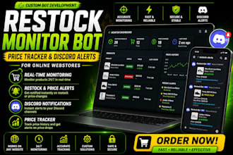build restock monitor bot price tracker and discord alerts for online webstores
