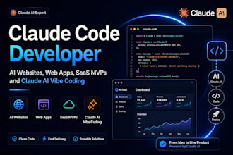 claude code developer ai websites,web apps,saas mvps and claude ai vibe coding