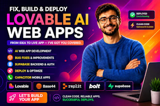 fix lovable ai deploy base44 app replit bolt supabase lovable web app capacitor
