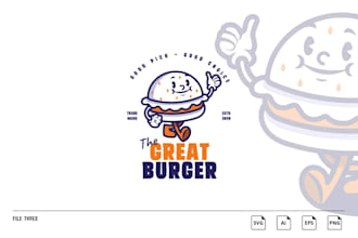 make an amazing burger logo design